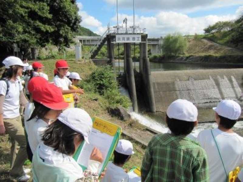 魚住小学校　疏水見学会