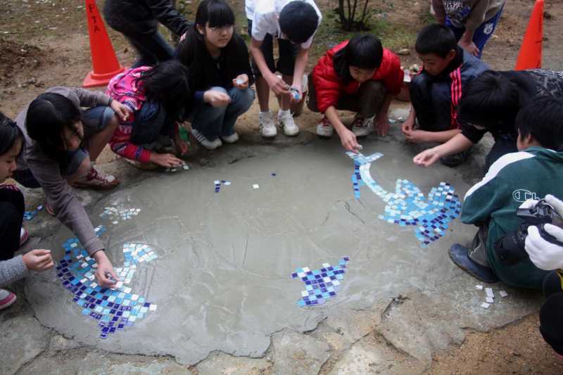 清水小学校ビオトープ池づくり２