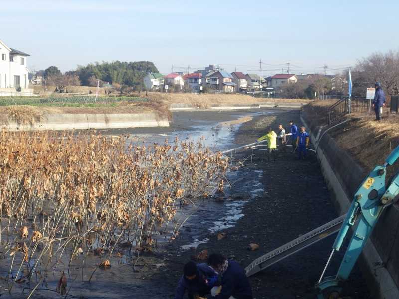 里・海協働活動（東二見新池かいぼり）