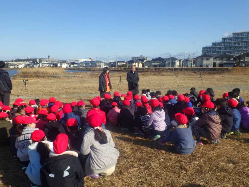 大久保南小学校ため池学習