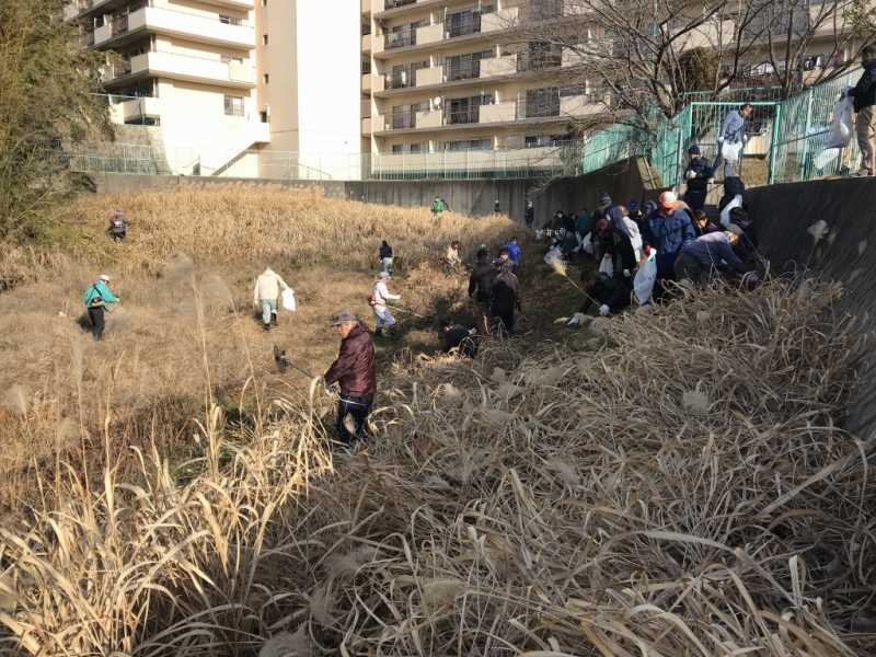 ため池をみんなでお掃除！林谷池　クリーンキャンペーン