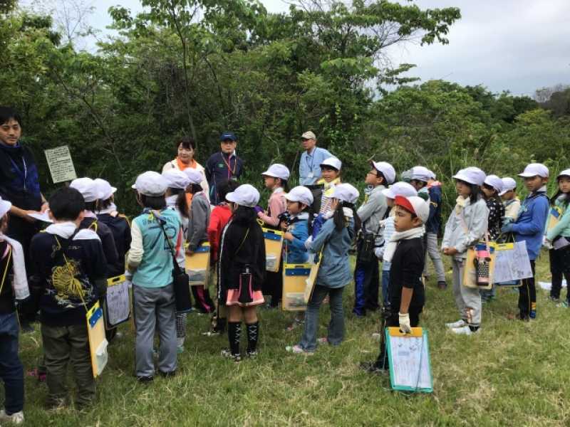 高丘西小学校　ため池学習